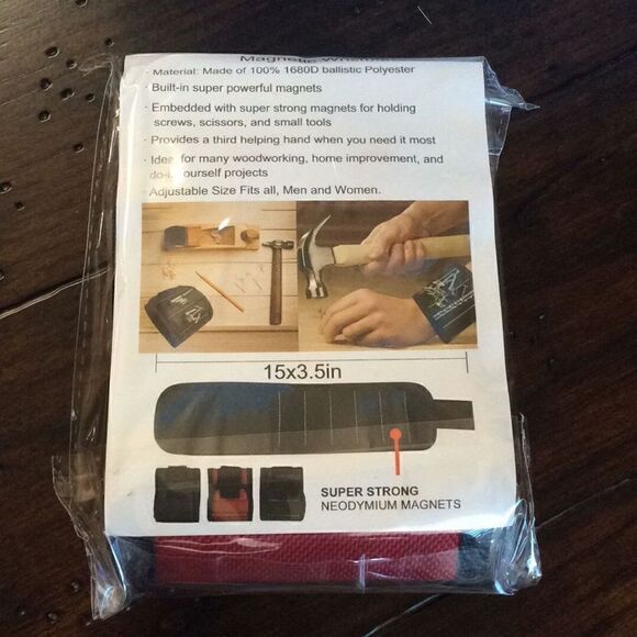 Magnetic Wristband Holds screws, nails, scissors. Ideal for woodworking DIY home - Picture 6 of 10